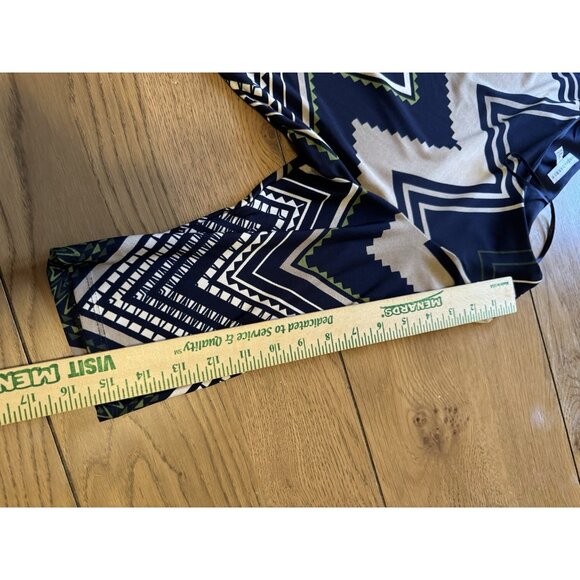 Sandra Darren Shift Dress Women Size 12 Stretch Midi Modest Wedding Guest Career - Picture 4 of 12